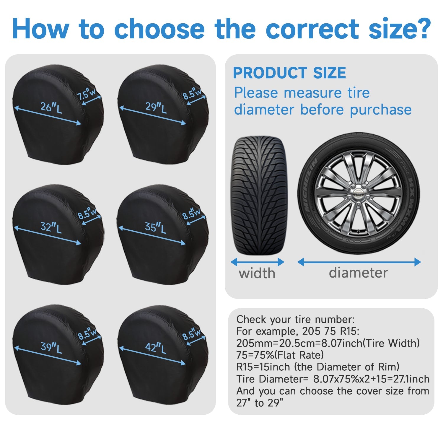 Waterproof RV Tire Covers – 4 Pack Heavy-Duty