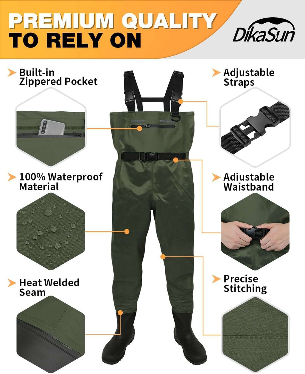 Chest Waders with Boots — Fly Fishing & Duck Hunting