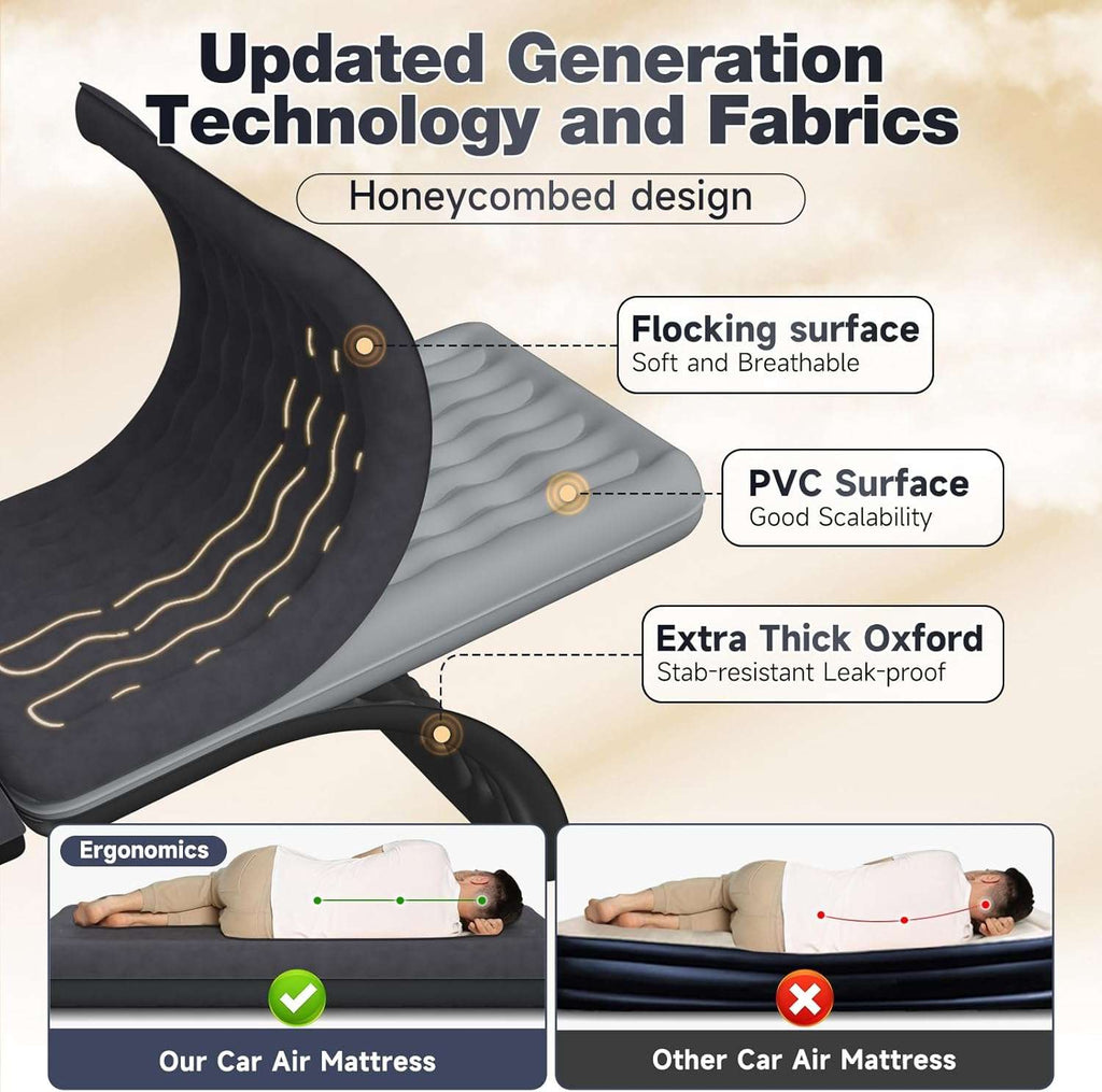 2-in-1 Foldable SUV & Car Air Mattress — Road Trip Bed