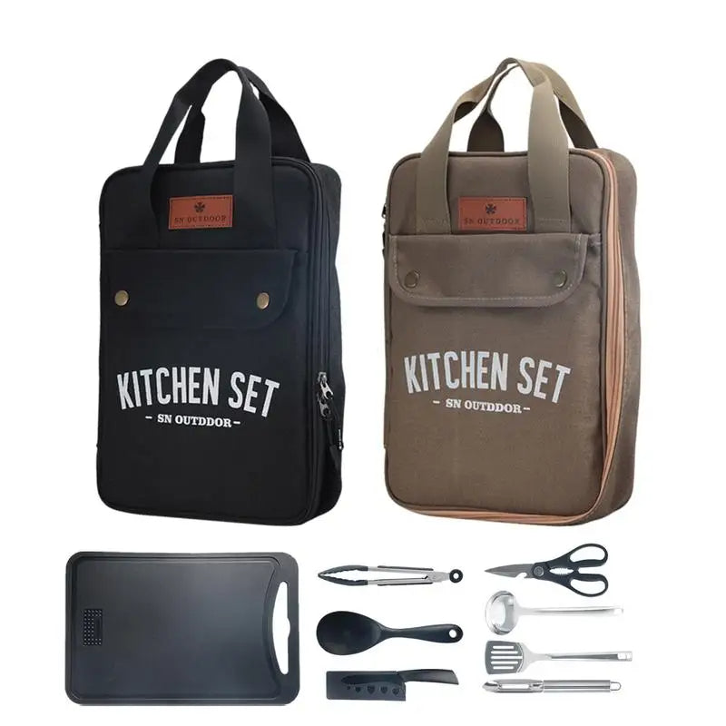8-Piece Camping Cookware & Utensil Set