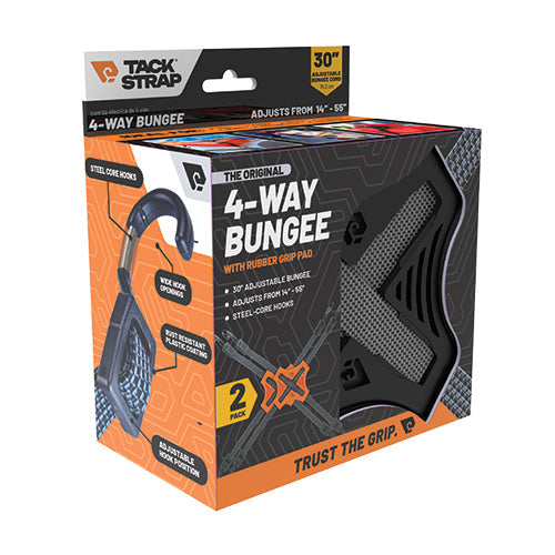 4-Way Bungee Cord System - Non-Slip 2 Pack