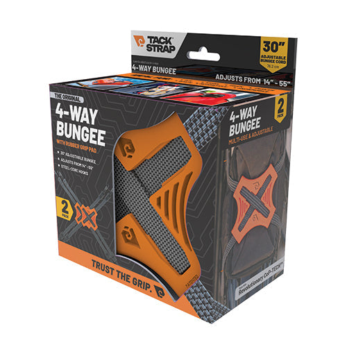 4-Way Bungee Cord System - Non-Slip 2 Pack