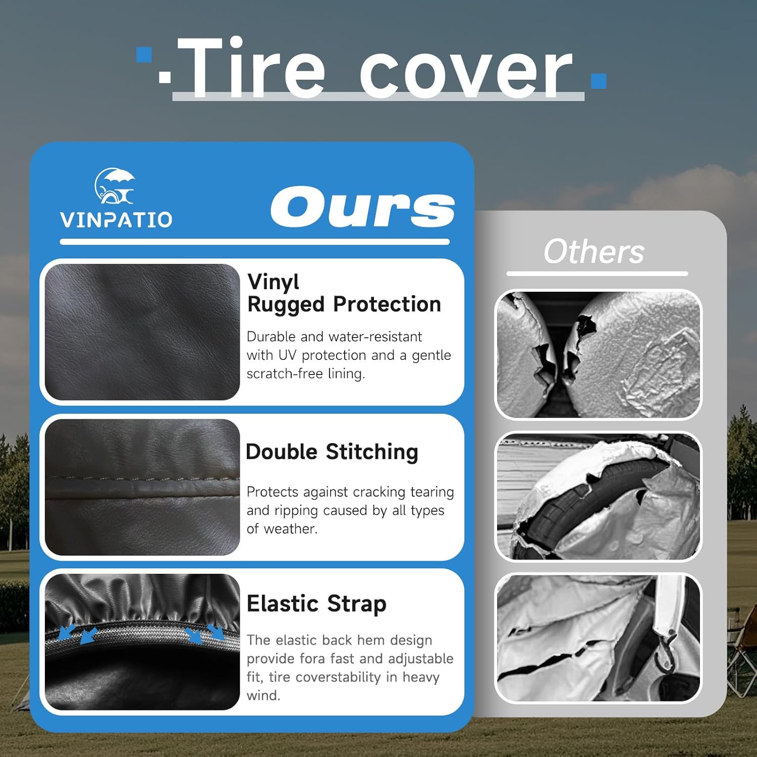 Waterproof RV Tire Covers – 4 Pack Heavy-Duty