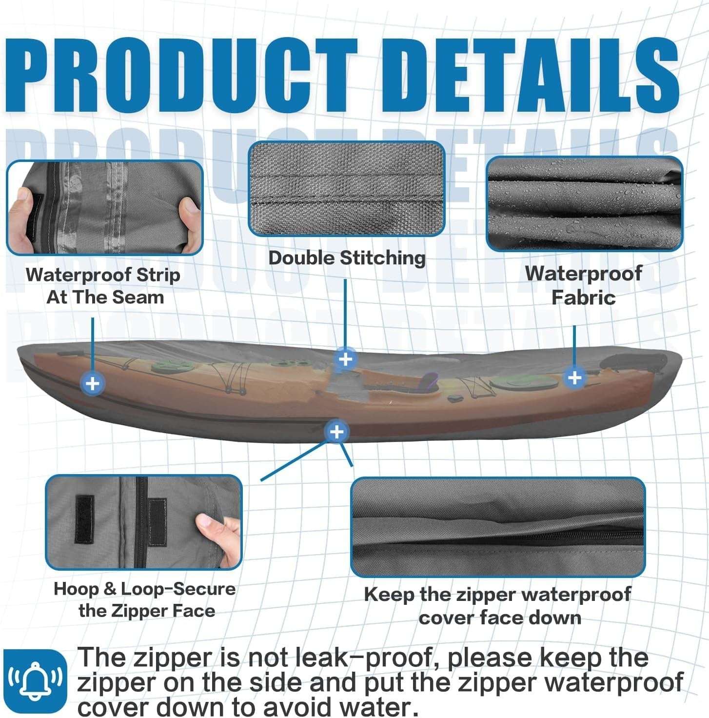 Waterproof Kayak Cover- UV Protection Storage Bag