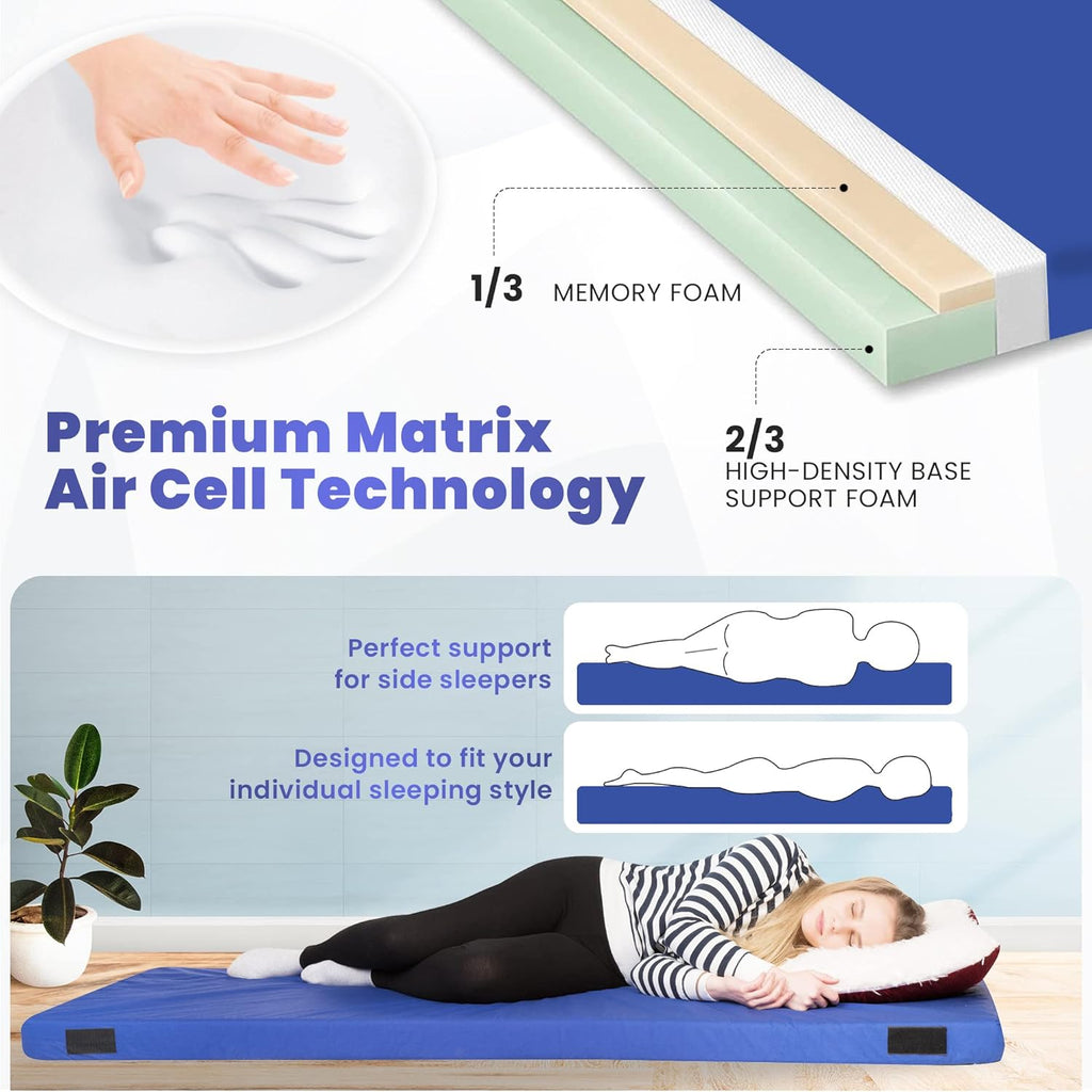 Hazli Matrix Air-Cell Memory Foam Camping Mattress – 6 Sizes, 5 Colors