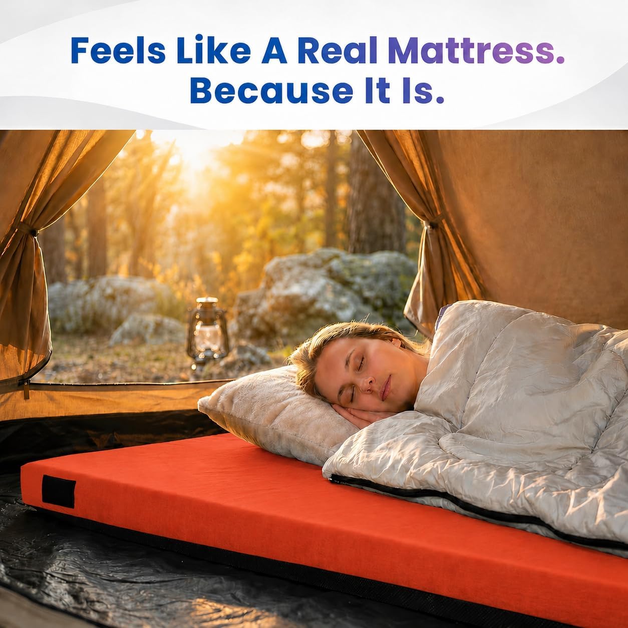 Hazli Matrix Air-Cell Memory Foam Camping Mattress – 6 Sizes, 5 Colors