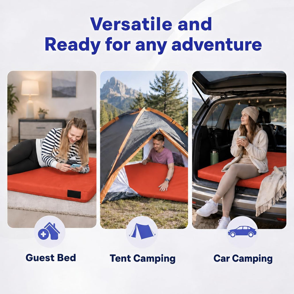 Hazli Matrix Air-Cell Memory Foam Camping Mattress – 6 Sizes, 5 Colors