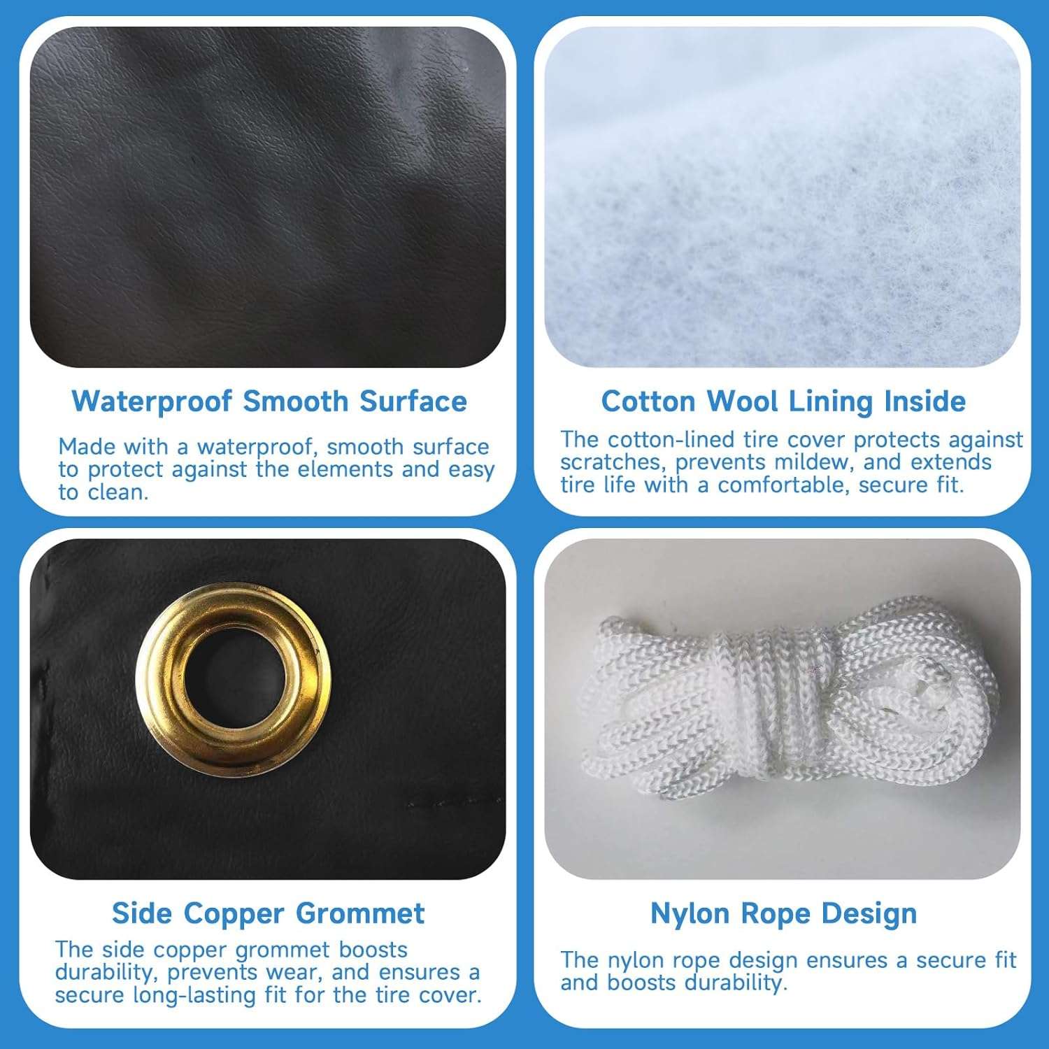 Waterproof RV Tire Covers – 4 Pack Heavy-Duty