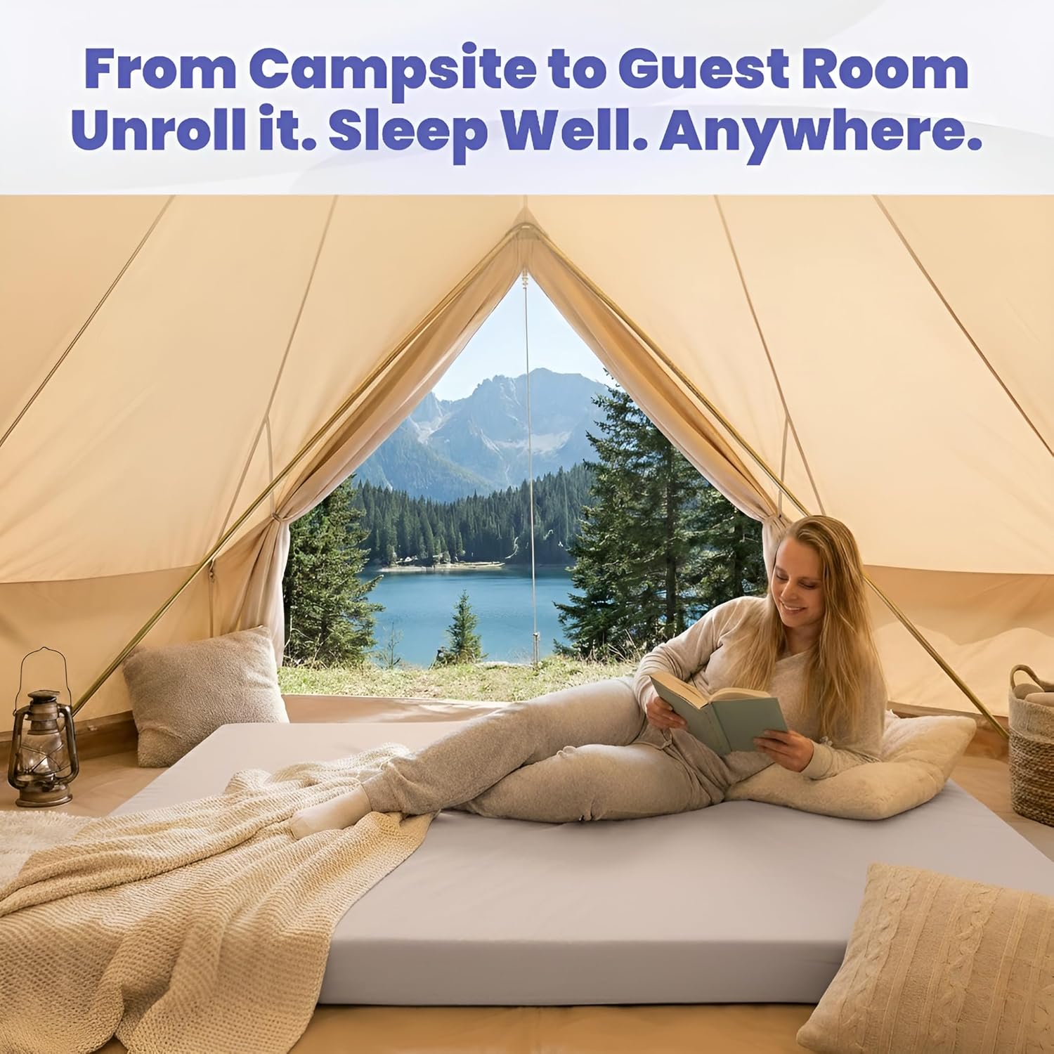 Hazli Matrix Air-Cell Memory Foam Camping Mattress – 6 Sizes, 5 Colors