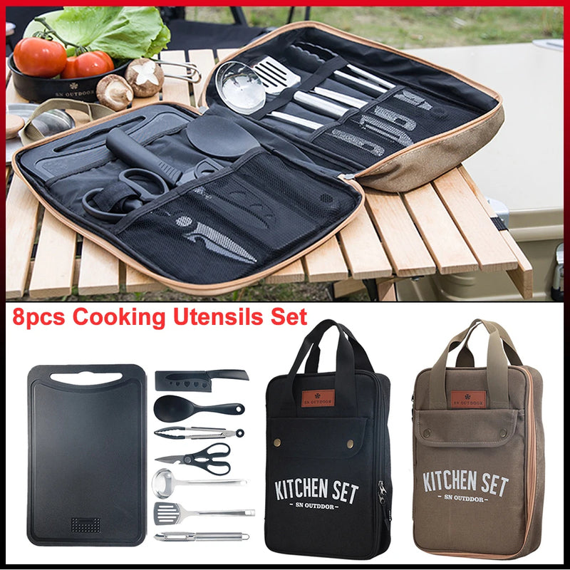 8-Piece Camping Cookware & Utensil Set