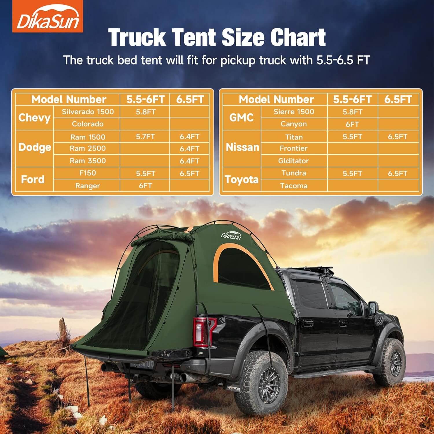 Pickup Truck Bed Tent - Easy Setup Camping Shelter