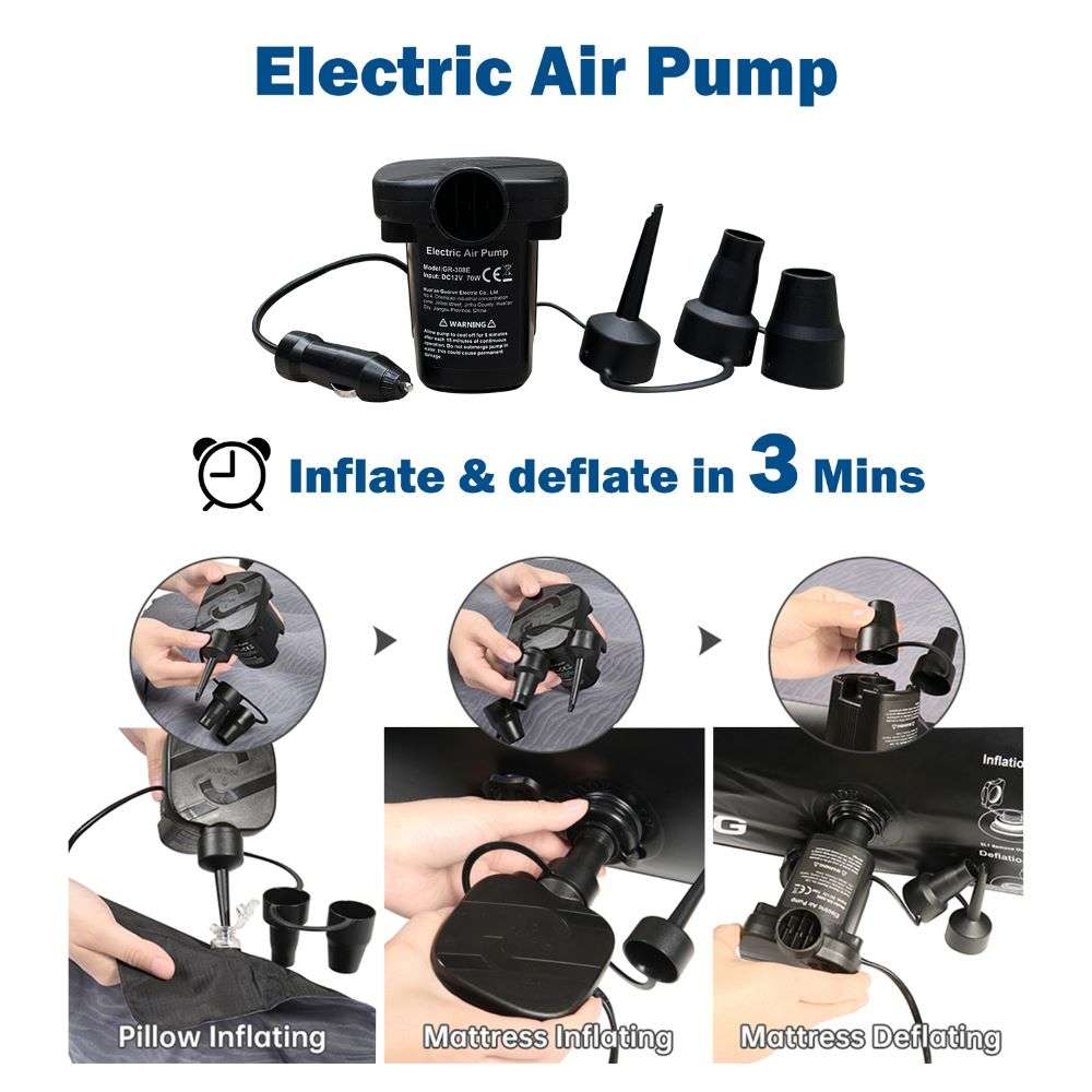 SUV Air Mattress with Electric Pump – Camping Upgrade