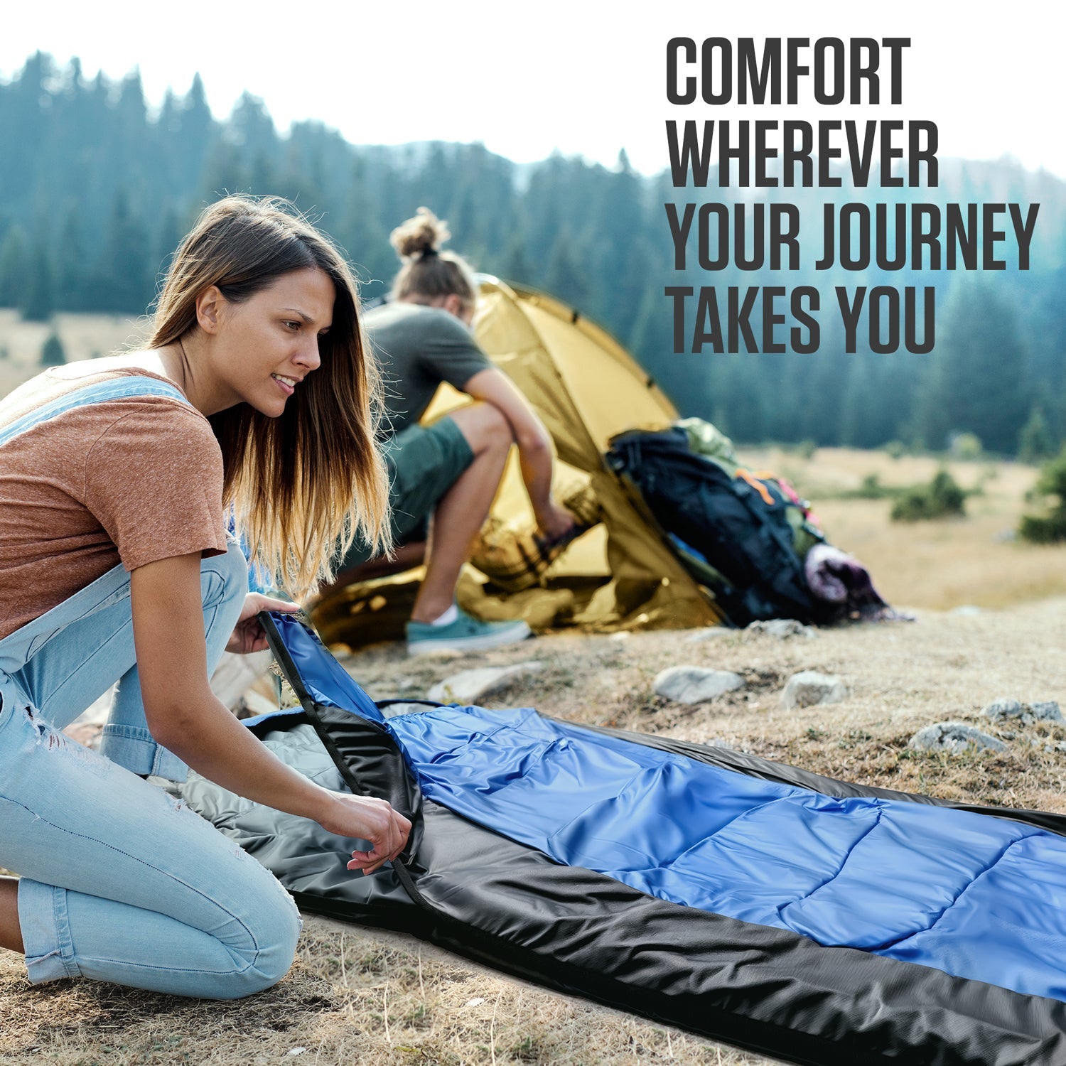 VENTURE 4TH XXL Sleeping Bag for Big & Tall Campers – 30°F to 70°F