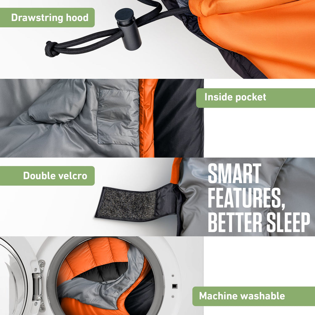 VENTURE 4TH Lightweight Summer Sleeping Bag – 40°F to 70°F