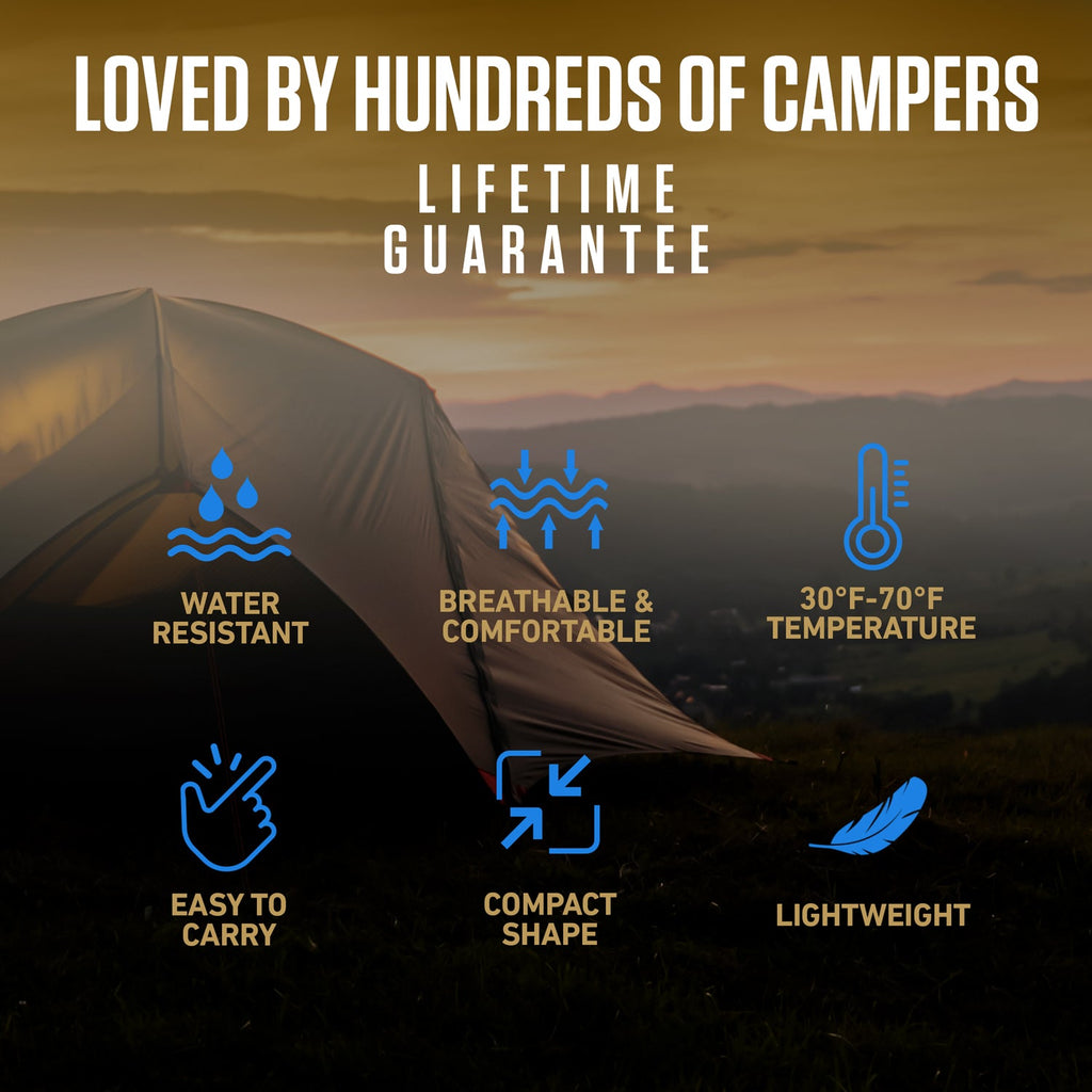 VENTURE 4TH Lightweight Summer Sleeping Bag – 40°F to 70°F