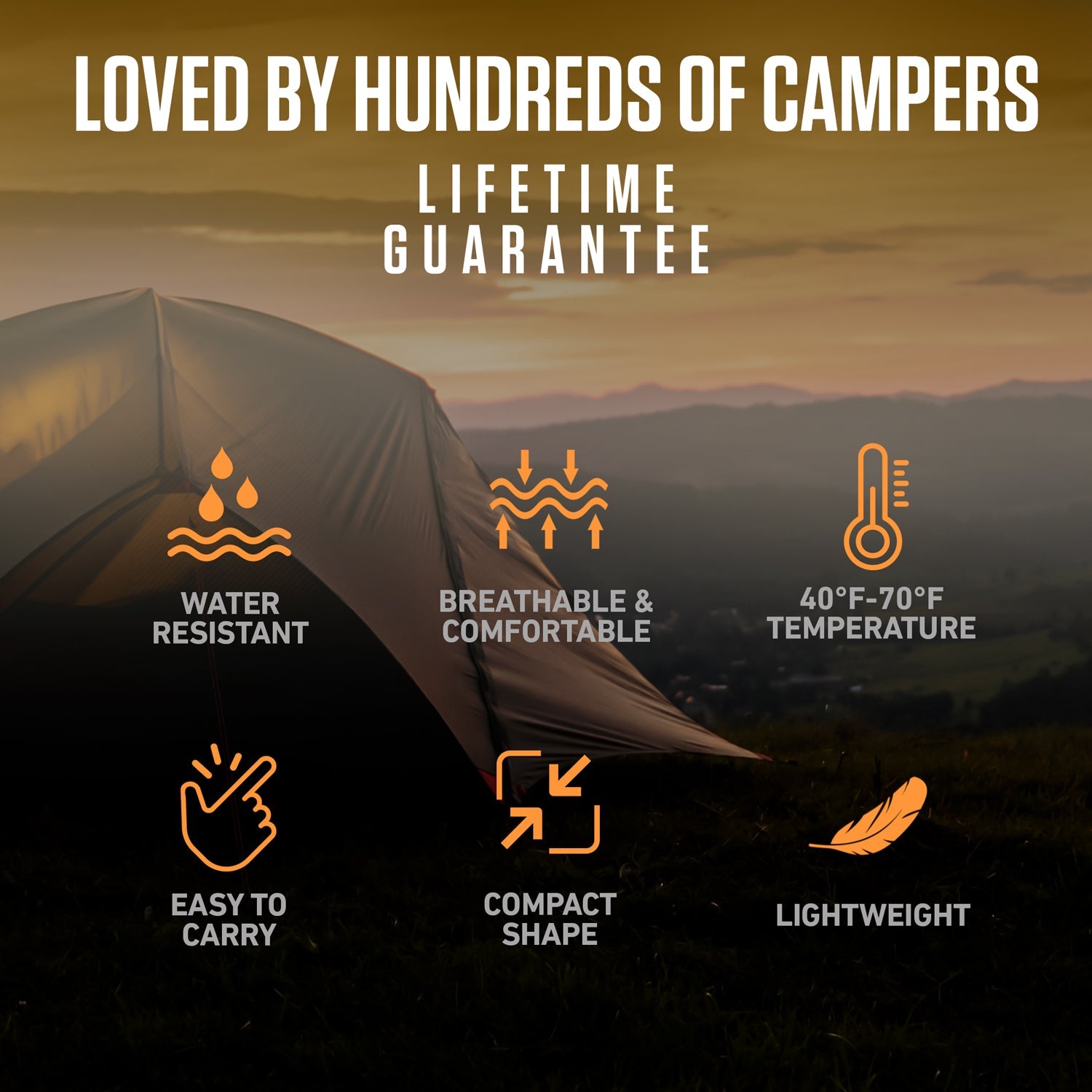 VENTURE 4TH Lightweight Summer Sleeping Bag – 40°F to 70°F