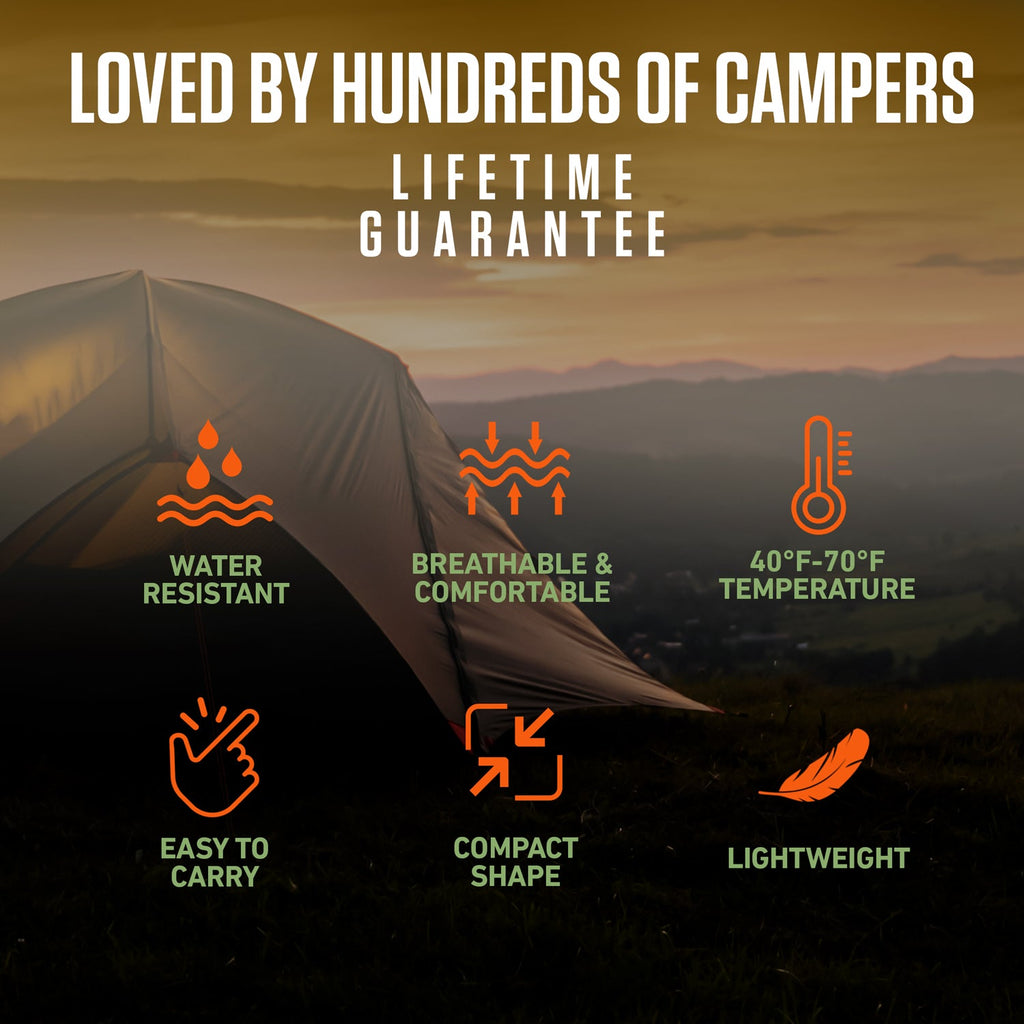 VENTURE 4TH Lightweight Summer Sleeping Bag – 40°F to 70°F