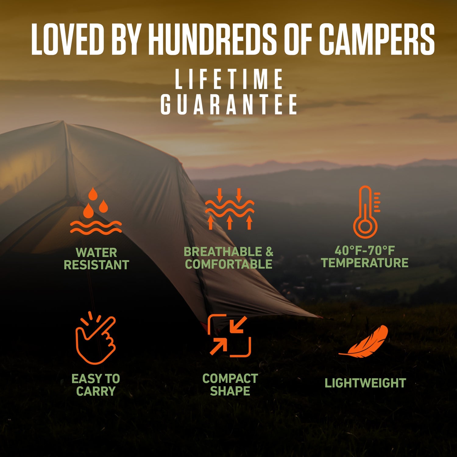 VENTURE 4TH XXL Sleeping Bag for Big & Tall Campers – 30°F to 70°F