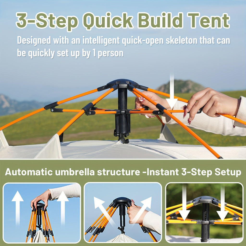 Instant Pop-Up Camping Tent – 1–4 Person, Waterproof, Quick Setup