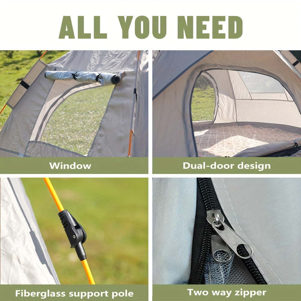 Instant Pop-Up Camping Tent – 1–4 Person, Waterproof, Quick Setup