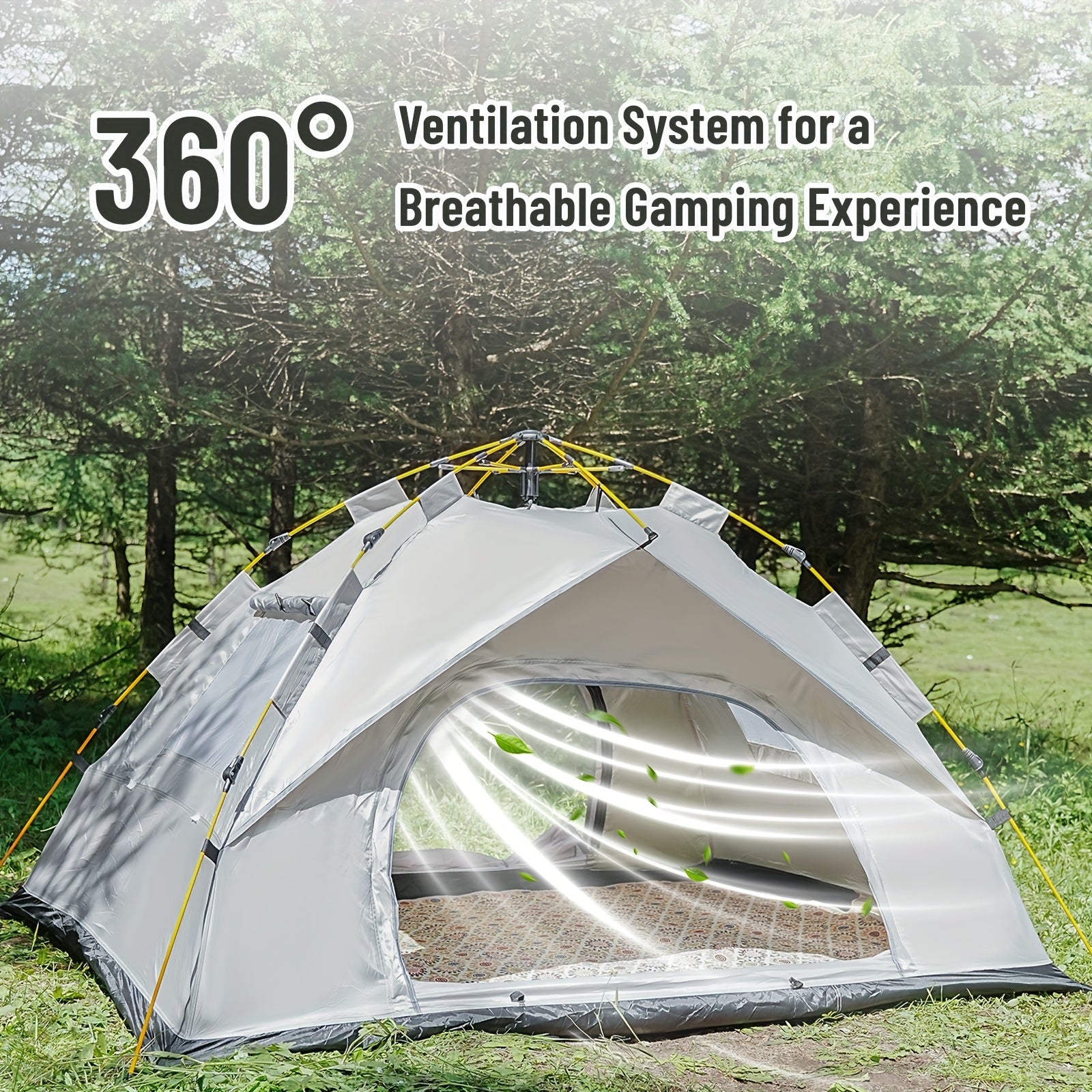 Instant Pop-Up Camping Tent – 1–4 Person, Waterproof, Quick Setup
