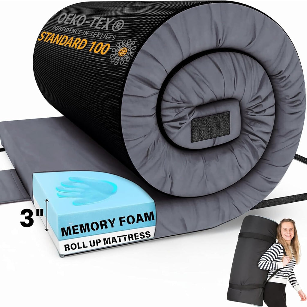 Hazli Matrix Air-Cell Memory Foam Camping Mattress – 6 Sizes, 5 Colors
