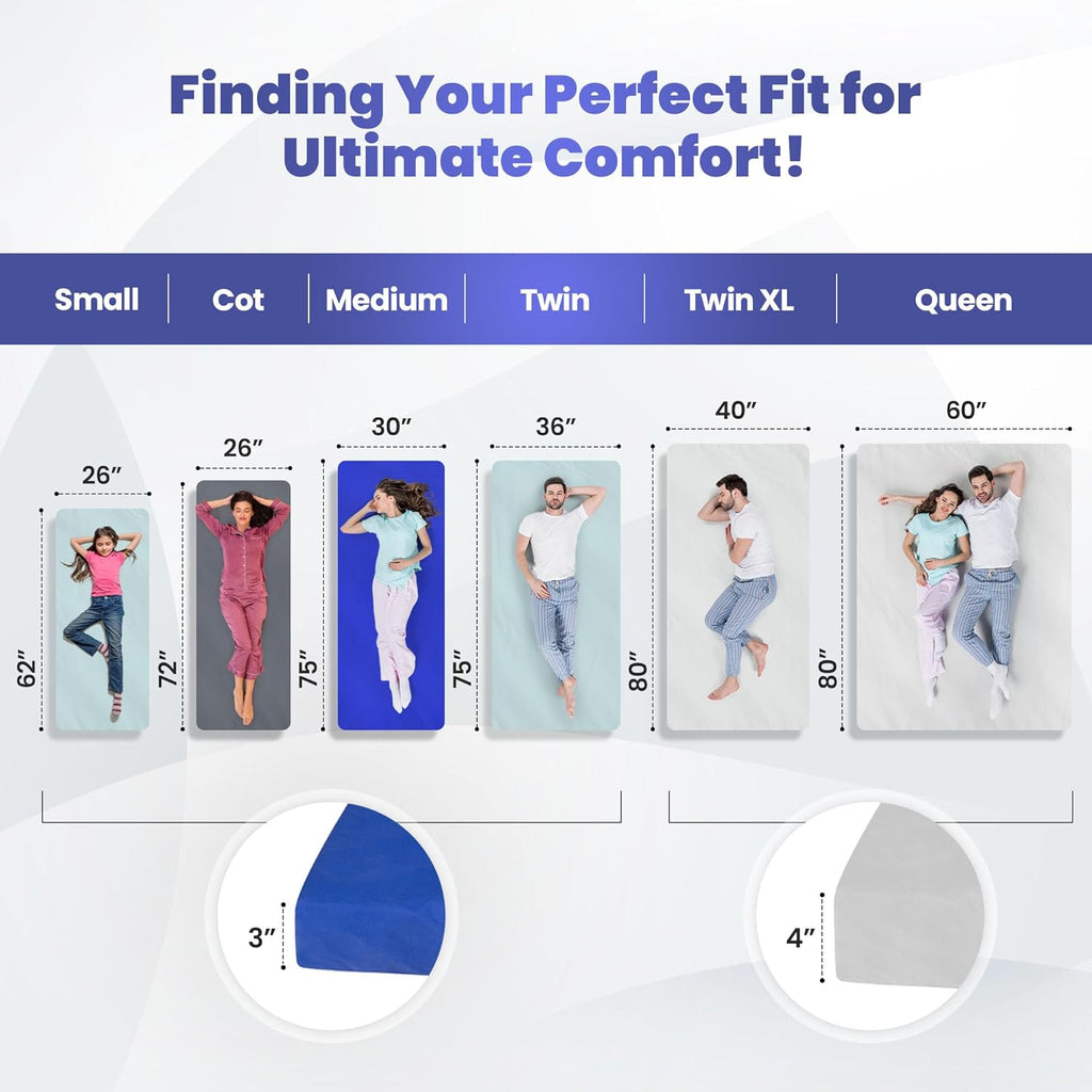 Hazli Matrix Air-Cell Memory Foam Camping Mattress – 6 Sizes, 5 Colors