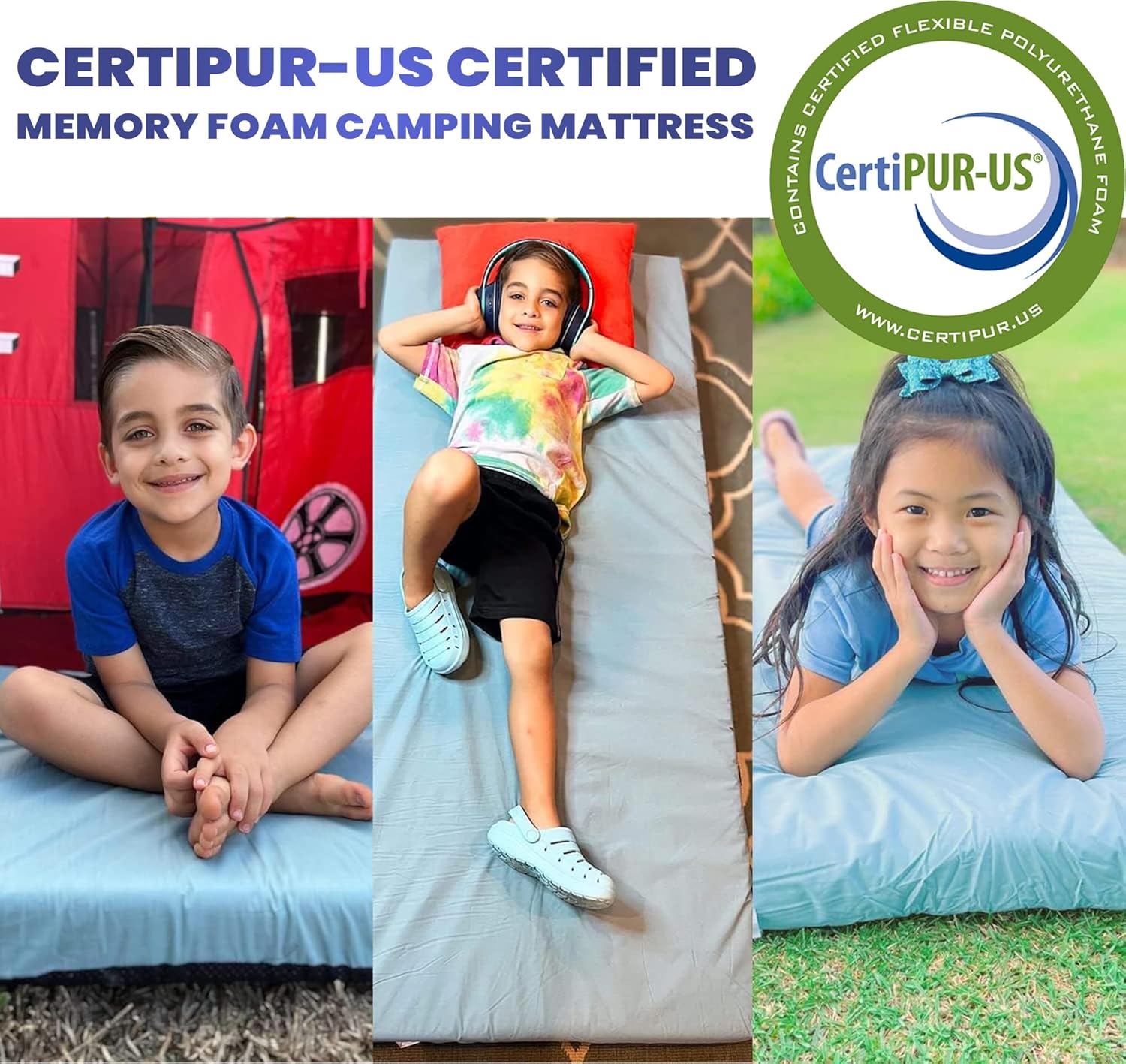 Hazli Matrix Air-Cell Memory Foam Camping Mattress – 6 Sizes, 5 Colors