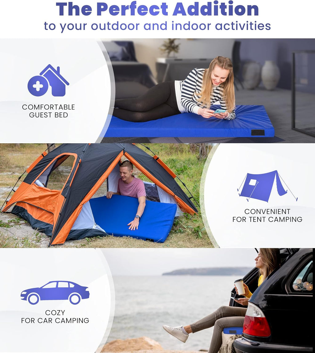 Hazli Matrix Air-Cell Memory Foam Camping Mattress – 6 Sizes, 5 Colors