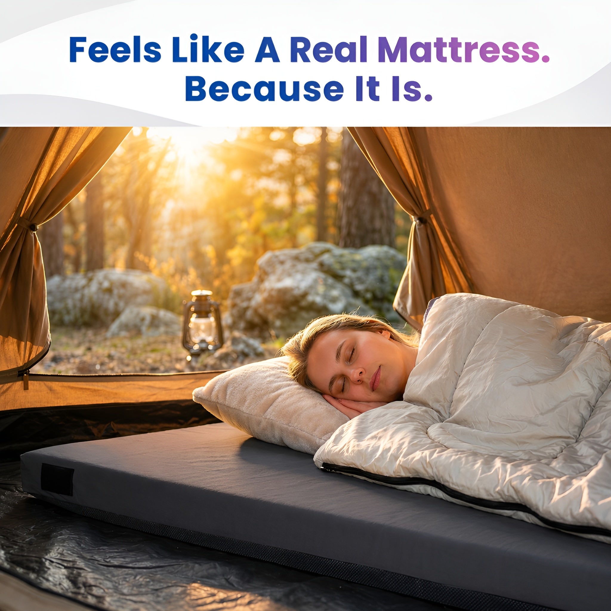 Hazli Matrix Air-Cell Memory Foam Camping Mattress – 6 Sizes, 5 Colors