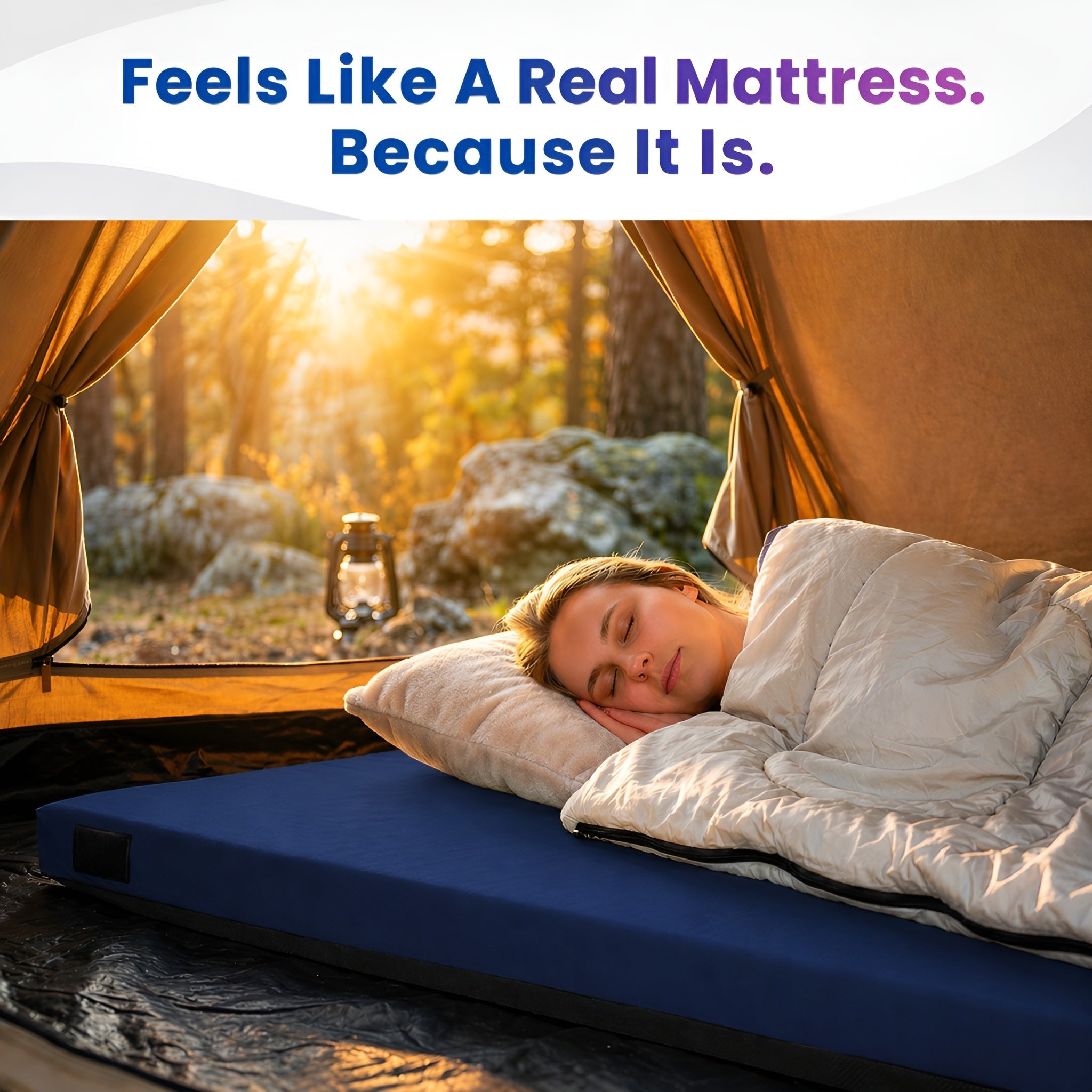 Hazli Matrix Air-Cell Memory Foam Camping Mattress – 6 Sizes, 5 Colors