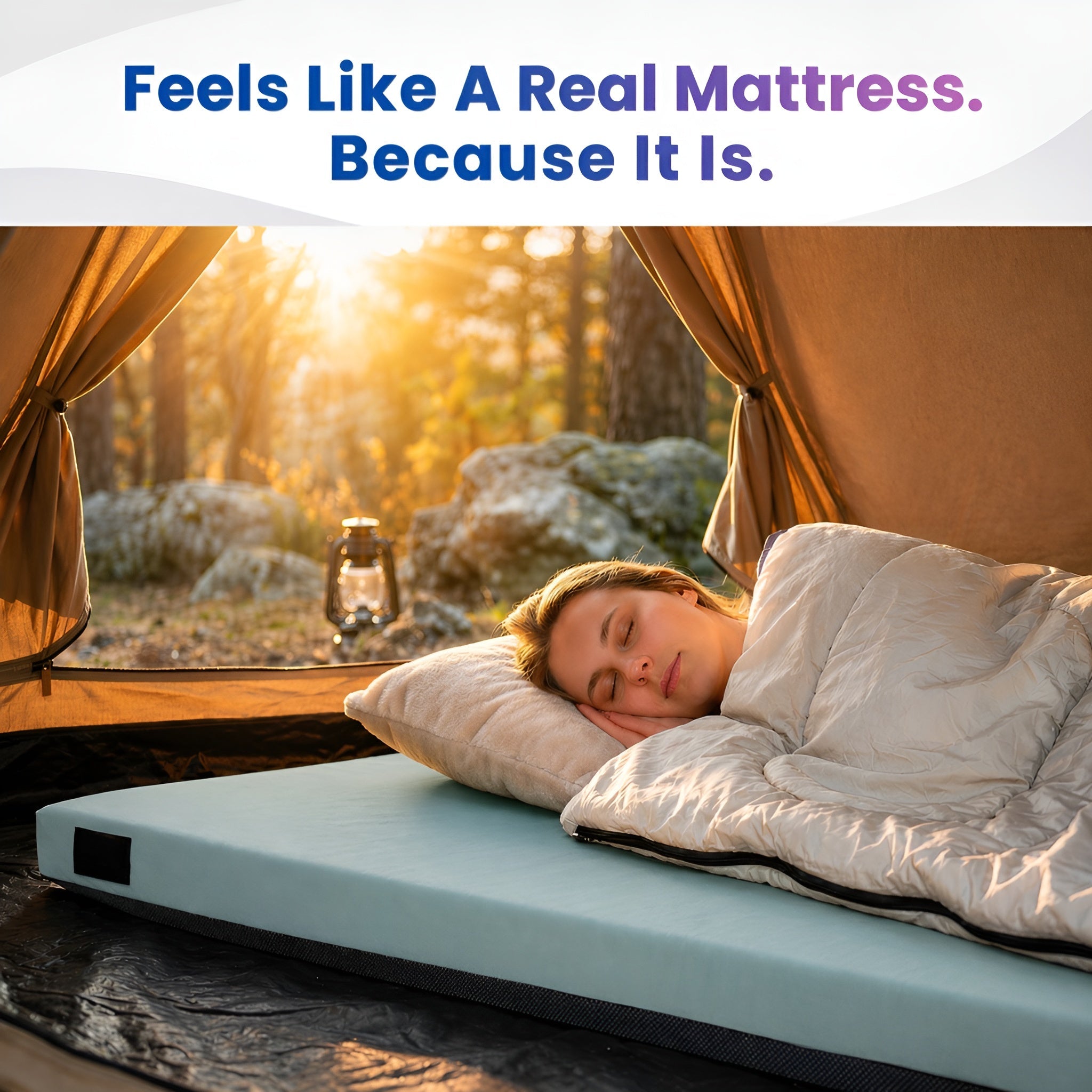 Hazli Matrix Air-Cell Memory Foam Camping Mattress – 6 Sizes, 5 Colors