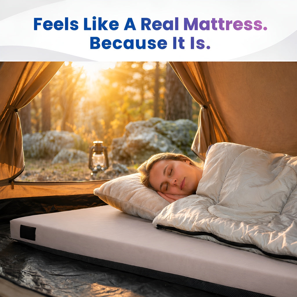 Hazli Matrix Air-Cell Memory Foam Camping Mattress – 6 Sizes, 5 Colors