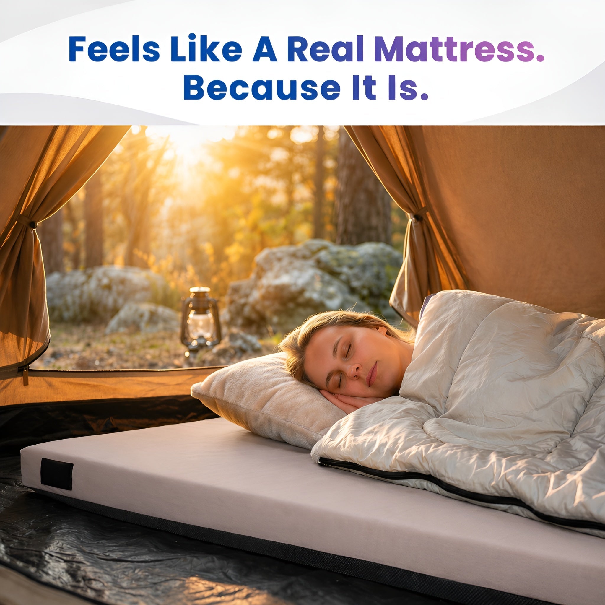 Hazli Matrix Air-Cell Memory Foam Camping Mattress – 6 Sizes, 5 Colors