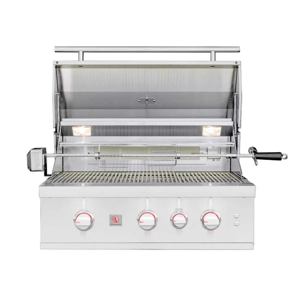 Built-In Gas Grill with Rotisserie Kit - TRL Pro