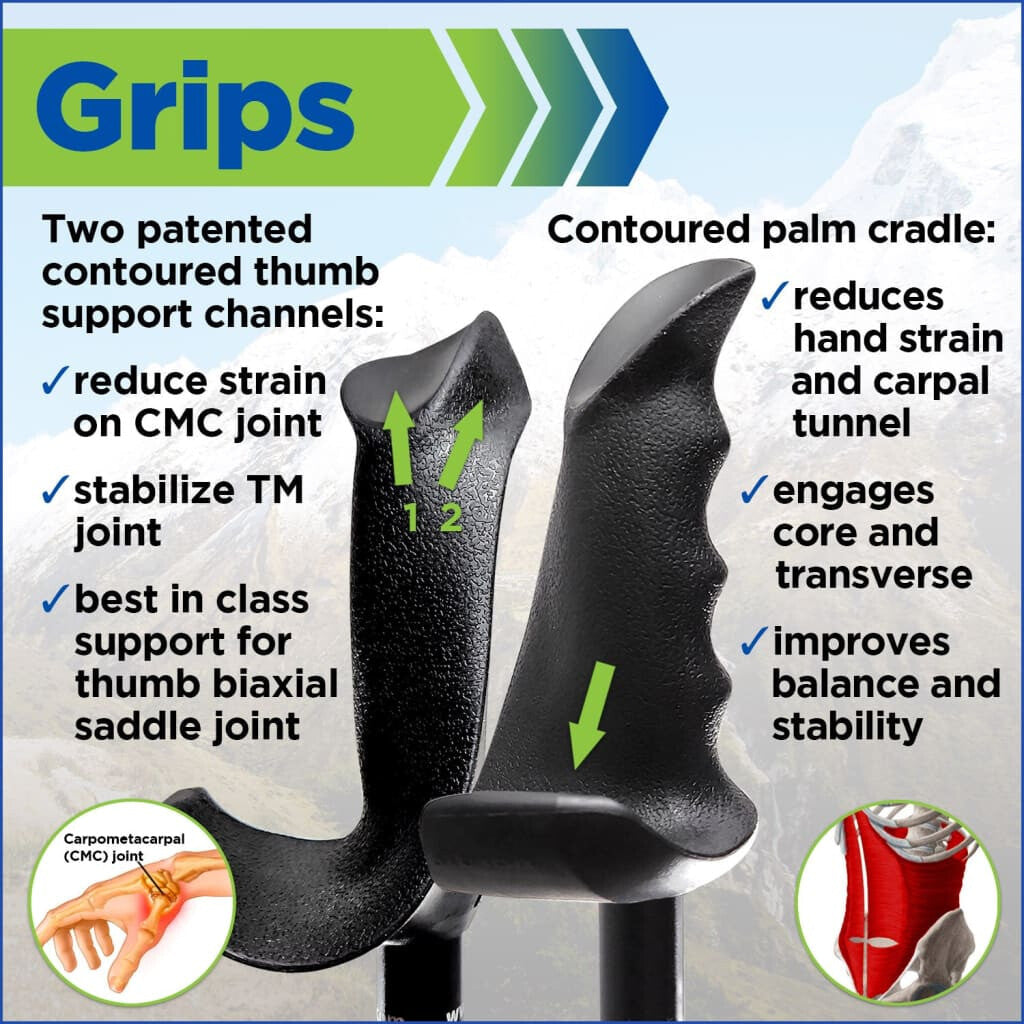 York Nordic Motivator Travel Poles – Balance & Rehab