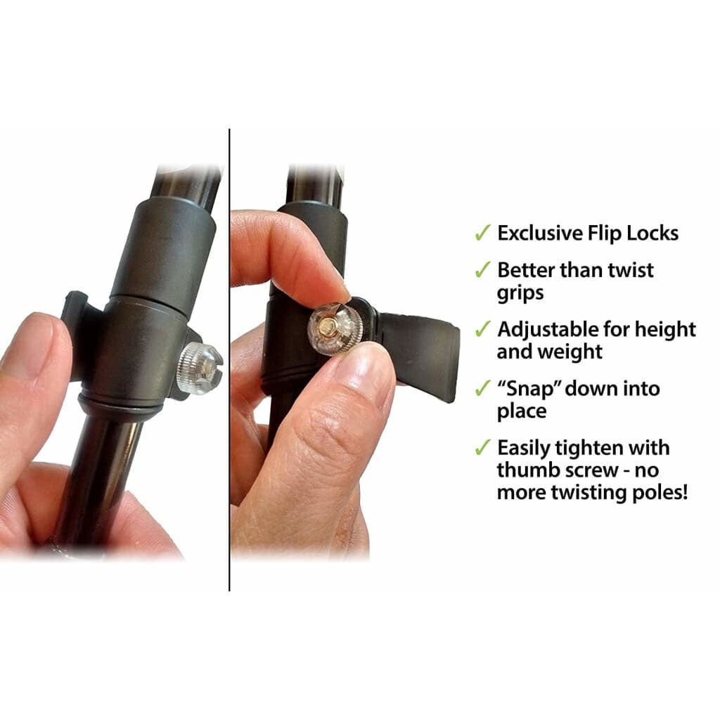 York Nordic Folding Travel Walking & Hiking Poles – Collapses to 13.5"