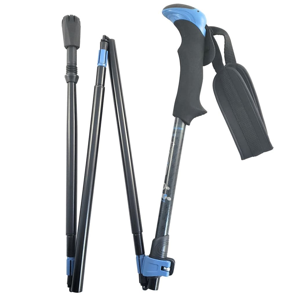 York Nordic Folding Travel Walking & Hiking Poles – Collapses to 13.5"